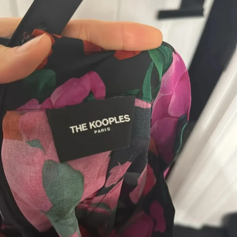 The Kooples 100% silk midi chiffon floral skirt - Picture 5 of 5
